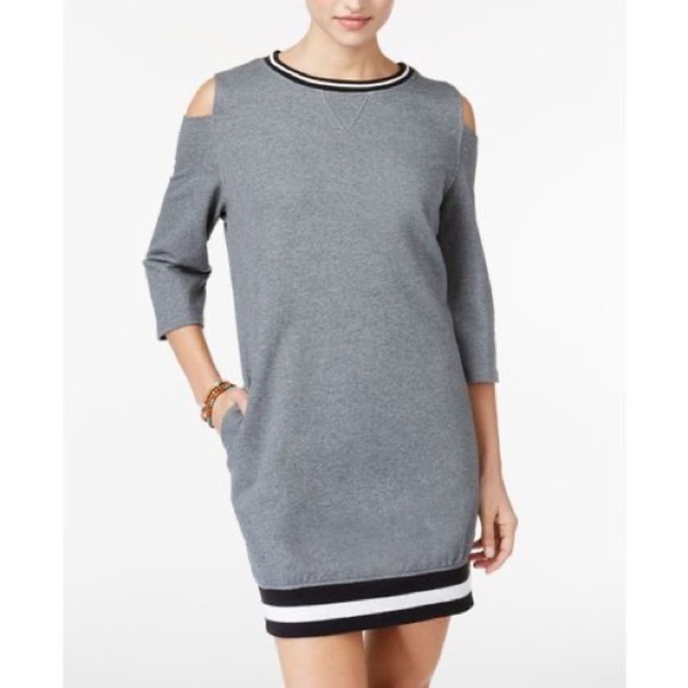 Jessica Simpson cold shoulder sweatshirt dress
